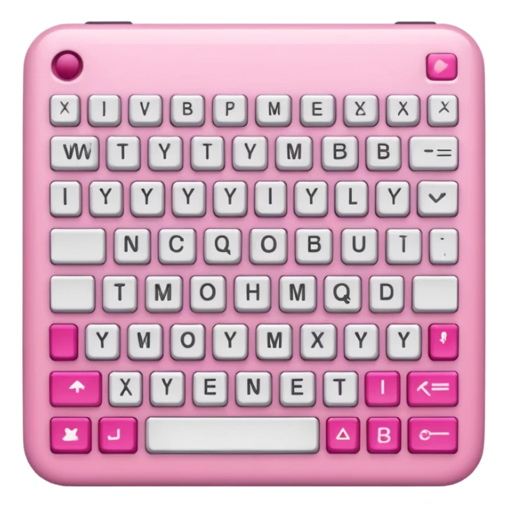 mix light pink dark pink and white girly keyboard sticker