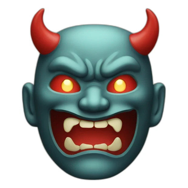 Japanese DEVIL Mask sticker