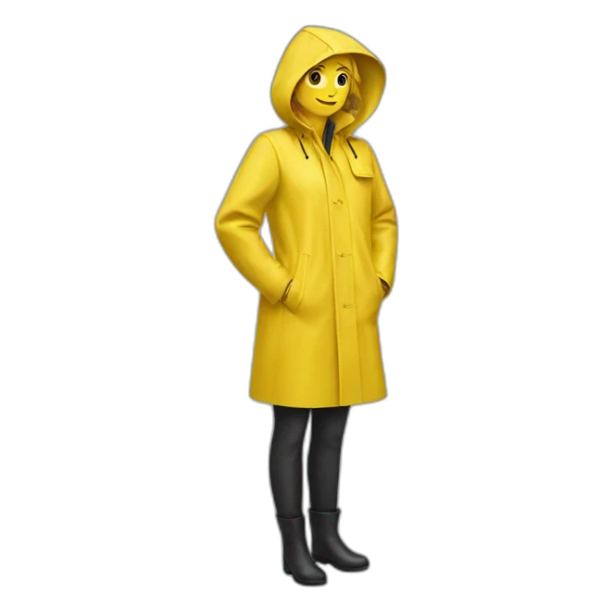 Six's Raincoat - The iconic yellow raincoat sticker