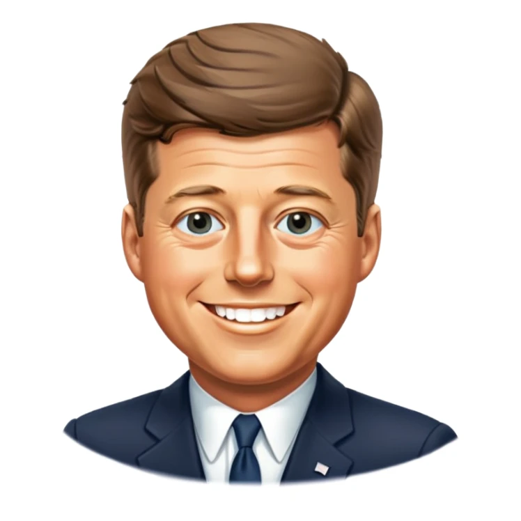 John F. Kennedy smiling portrait sticker