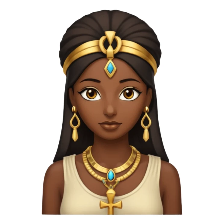 Egyptian woman with ankh necklace sticker
