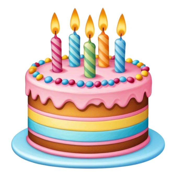 Birthday cake sticker