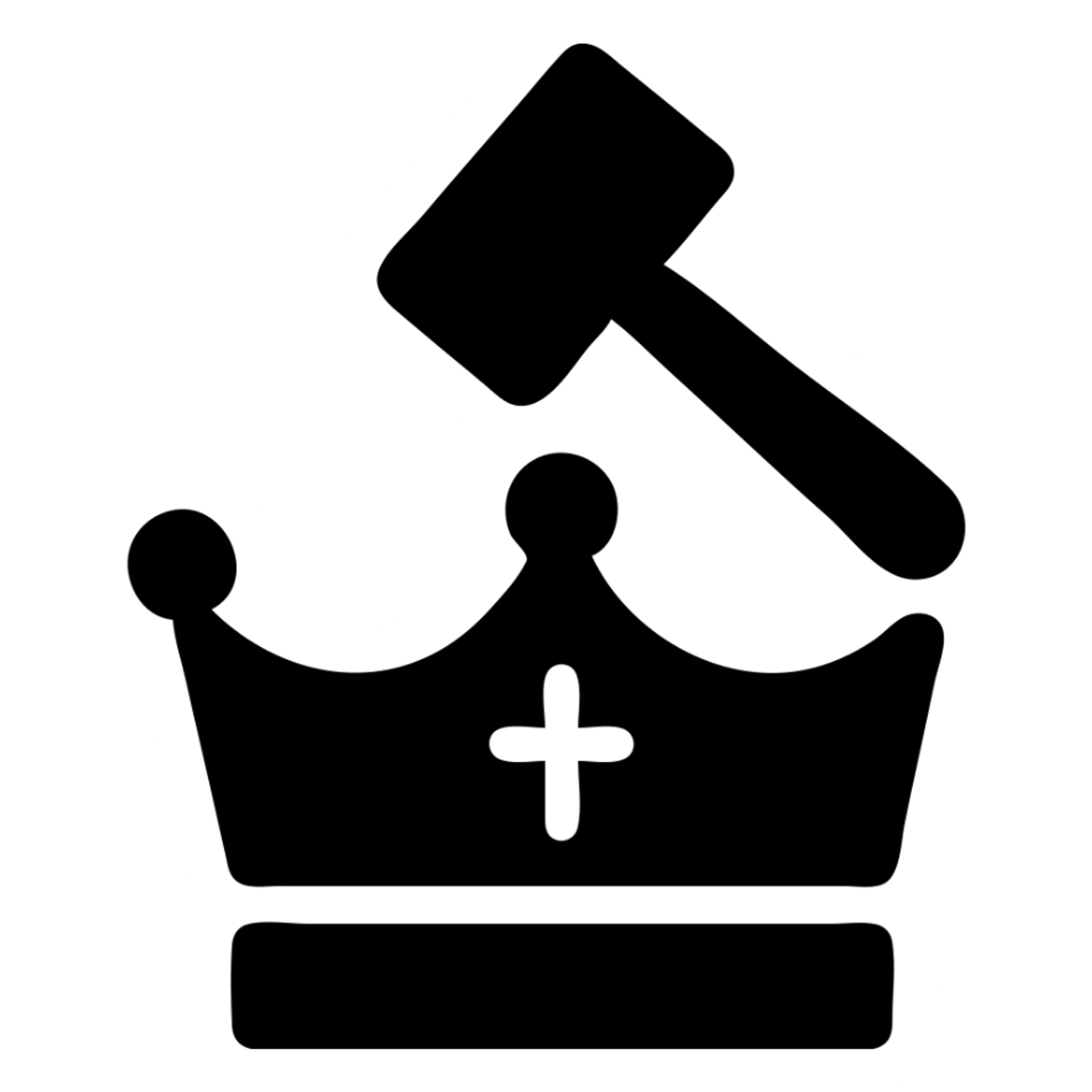 bold graphic symbol or icon representing the concept of authority sticker