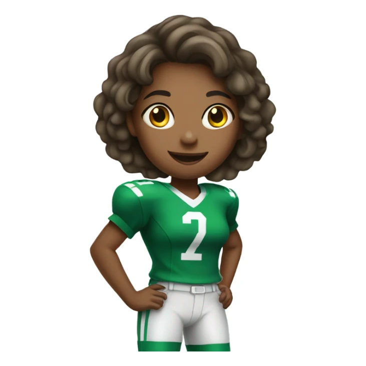 A girl playing football  sticker