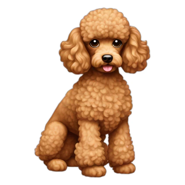 dog Miniature Poodle full body sticker
