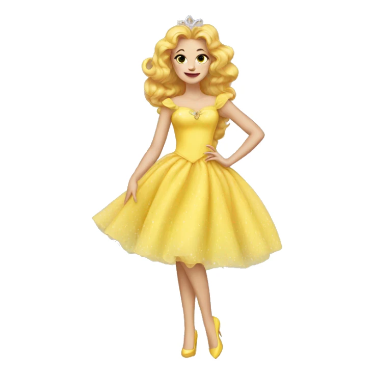 Glinda Yellow dress sticker