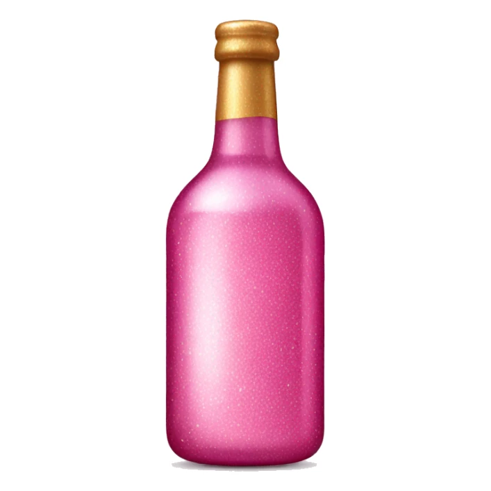 pink sparkly bottle of alcohol sticker
