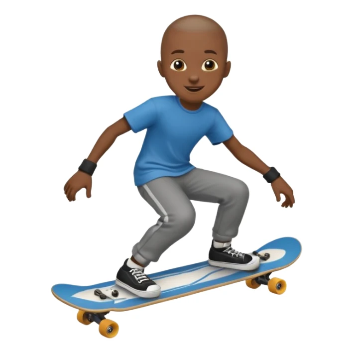 skateboarder black boy mugshot with  sticker