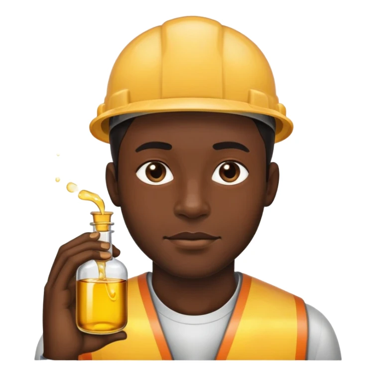 black man with nany oil sticker