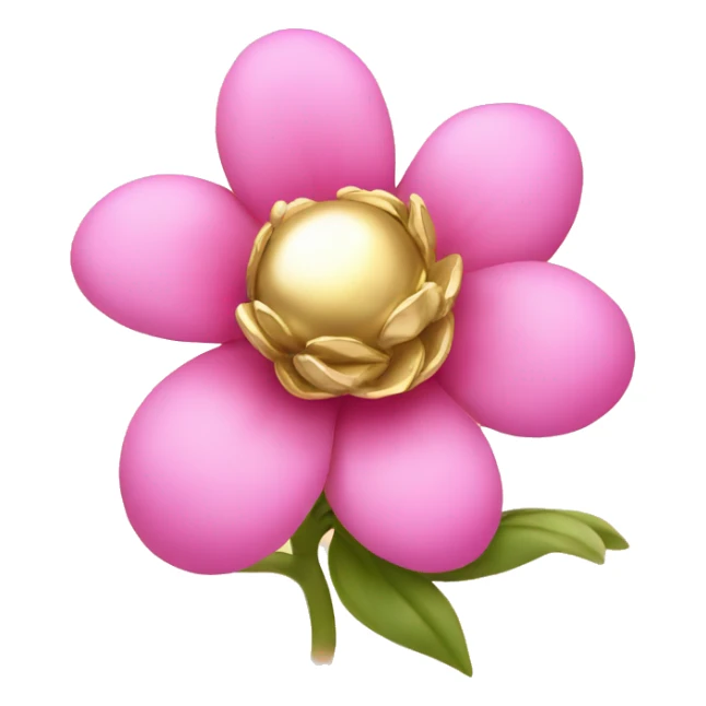 flower with gold jewelry and pink designs sticker