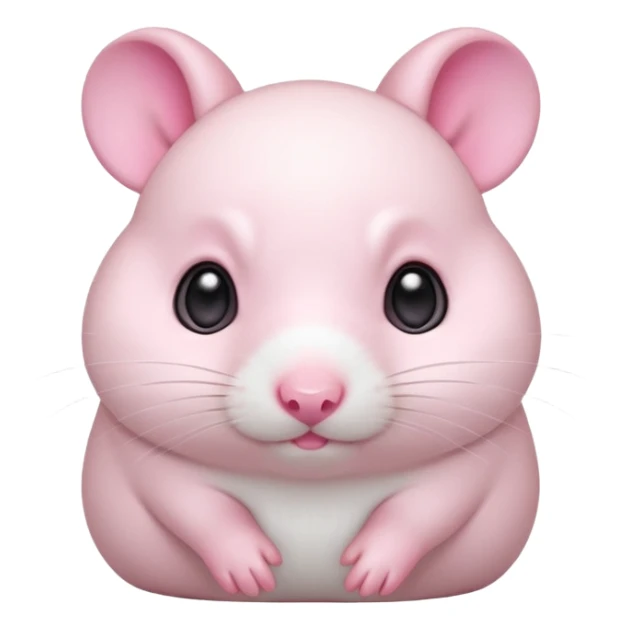 White hamster emoji(no hair) sticker