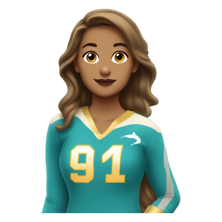 princess belle swift wearing dolphons jersey number 1 sticker