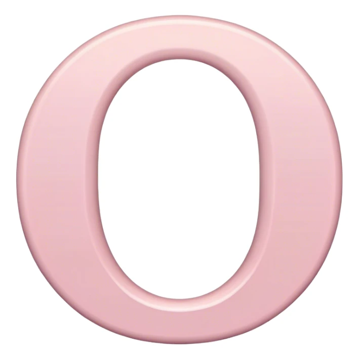 Letter “O” in pink color sticker