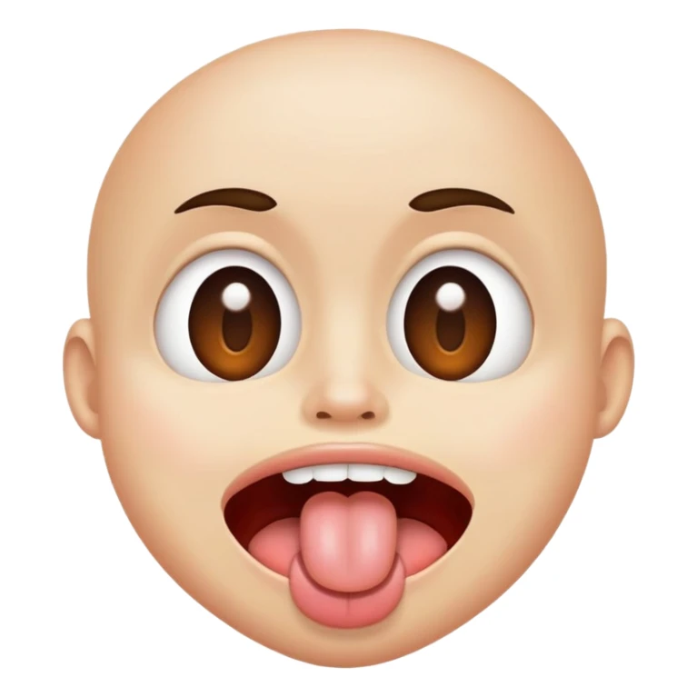 cross eyed with tongue out sticker