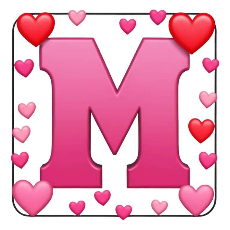 Mit vieeel Lieeebe - letter on a sign and hearts around it sticker