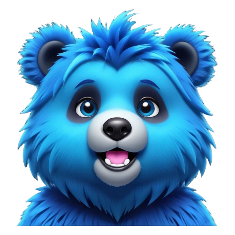 3D, adorable little Pixar style blue neon punk bear singing, ultra detailed, each lash, eye, and strand of fur is shown in stunning detail as though captured in a timeless photograph, rich textures, visually rich, so lifelike it feels like it could leap off the page at any moment sticker