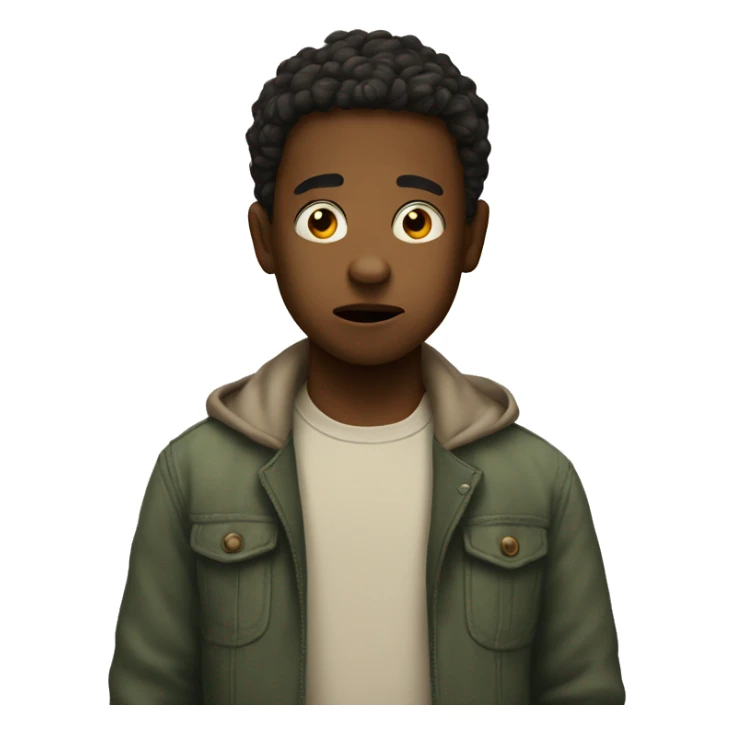 the child is afraid of people sticker