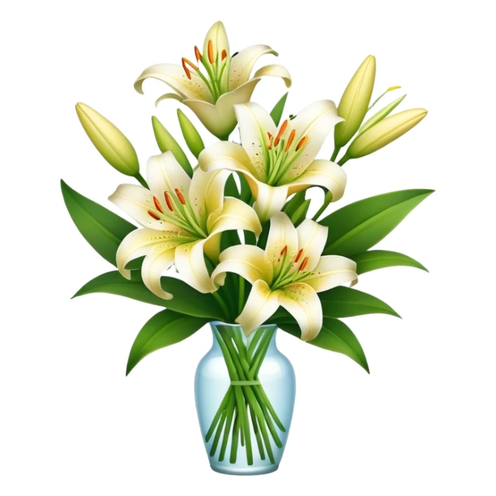 Star dazing lily bouquet sticker