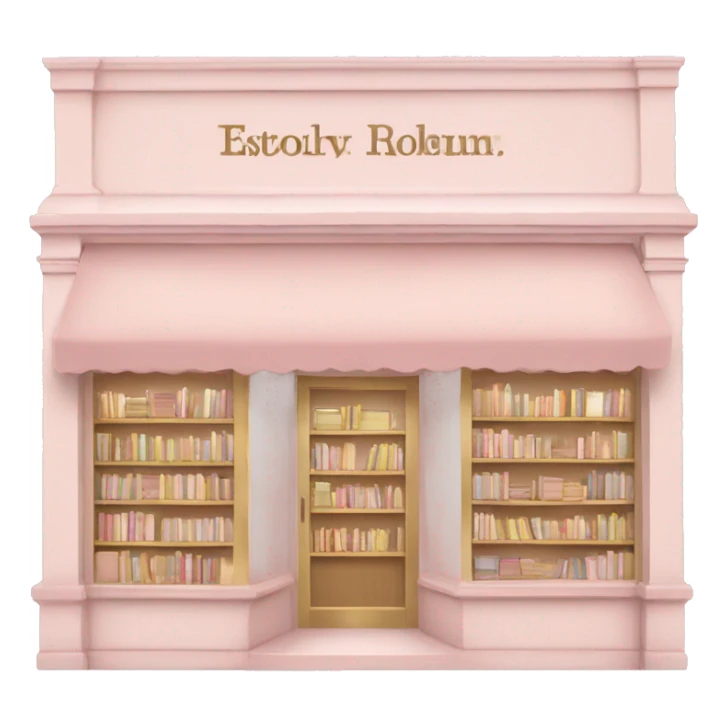 Light pink and beige aesthetic Bookshop sticker