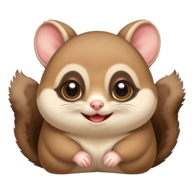 Fat and cute Japanese flying squirrel  sticker