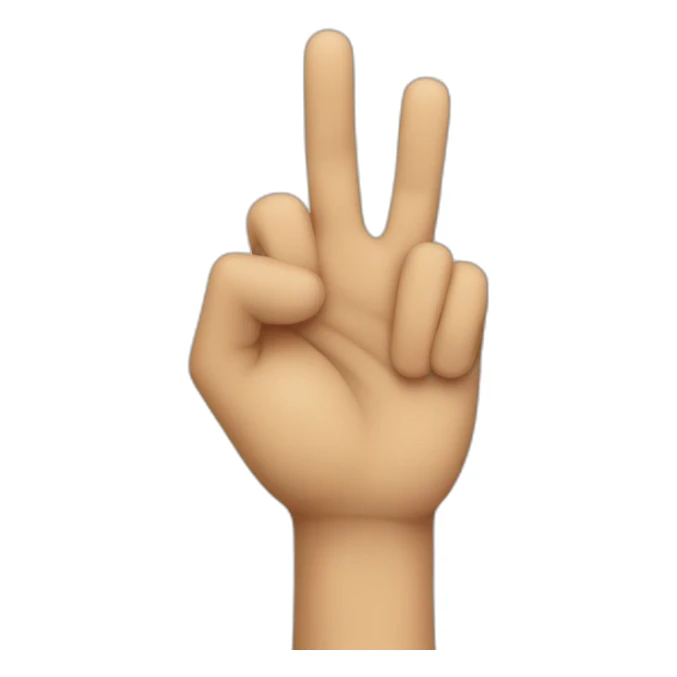 Person point with left hand to upward sticker