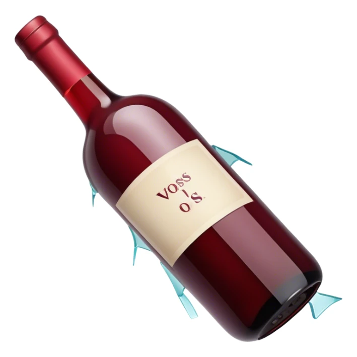 red wine broke glass bottle on floor sticker