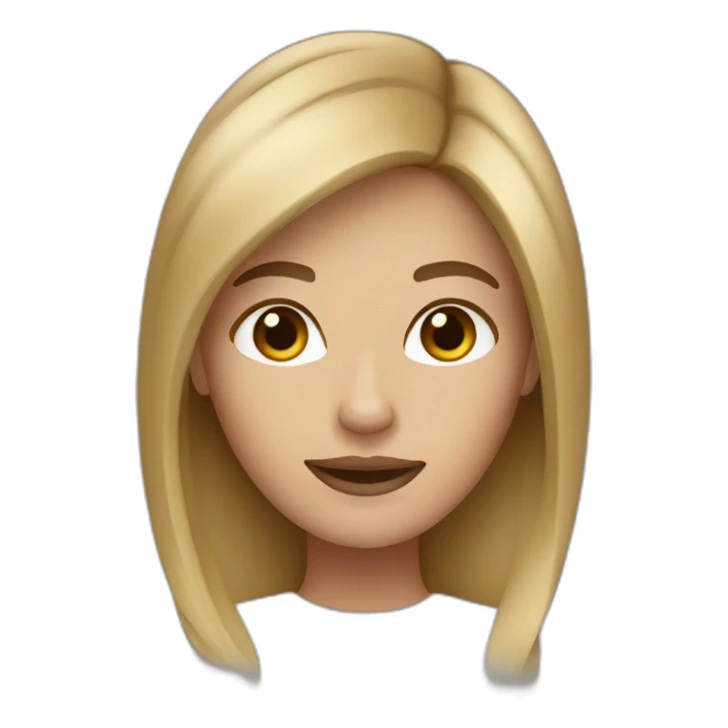 ombré blond/brown hair woman sticker
