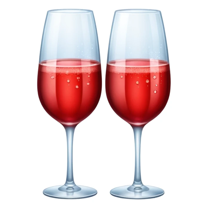 2 glasses of red champagne  sticker