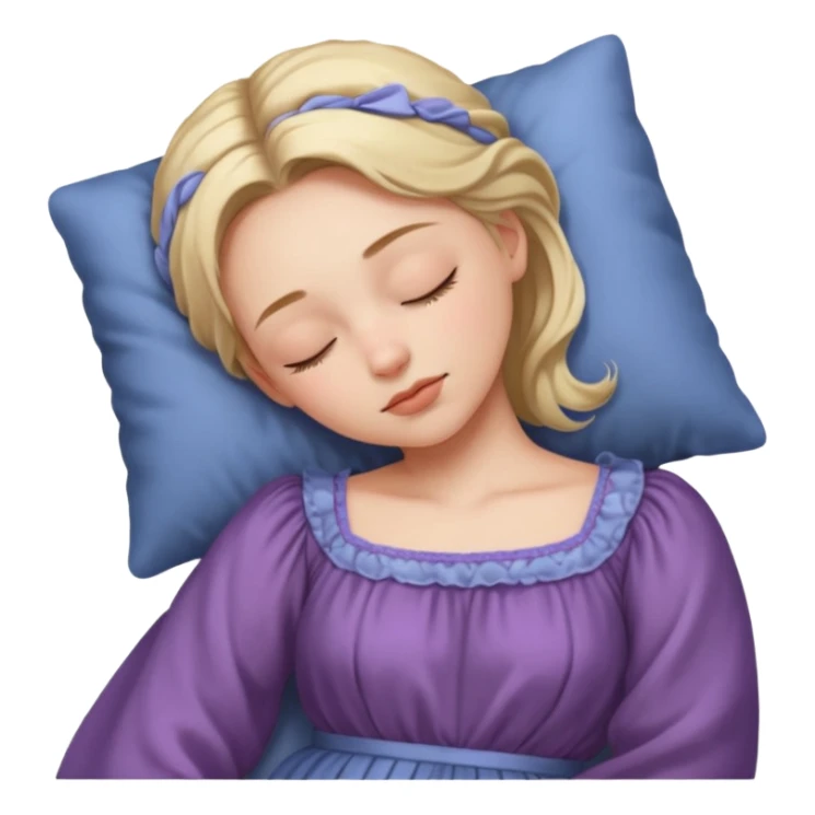 A girl is sleeping aesthetic dress  sticker