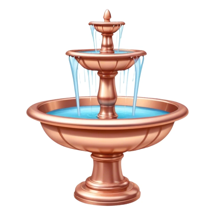 Rose gold fountain sticker
