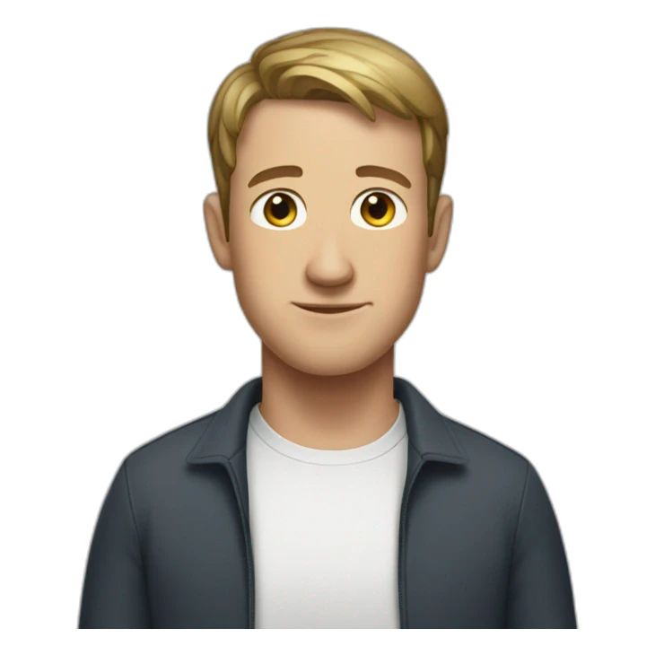Zuck with short straight hair sticker