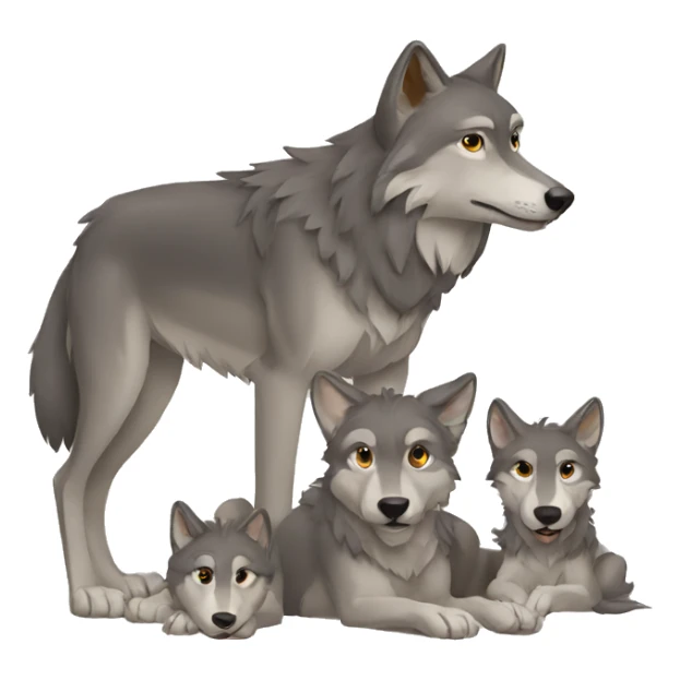 wolf family sticker
