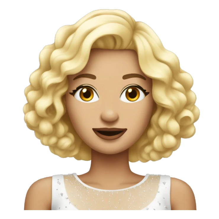 chanteuse blonde sur scène avec une robe magnifique  sticker