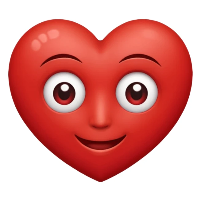 corazon de caricatura, amable, alegre, romantico, que tenga bracitos, ojos y sonrisa, que sea imperfecto sticker