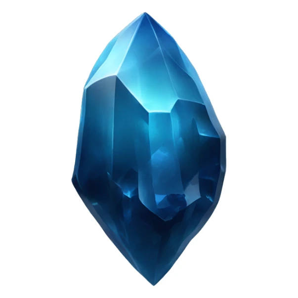 Smooth piece of blue obsidian crystal sticker