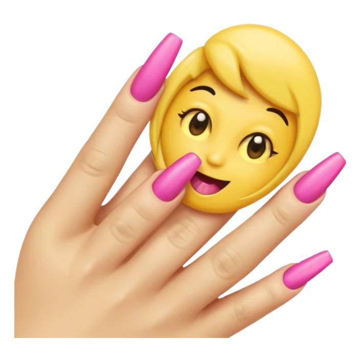 Emoji with a butt flicking you off with acrylic nails sticker