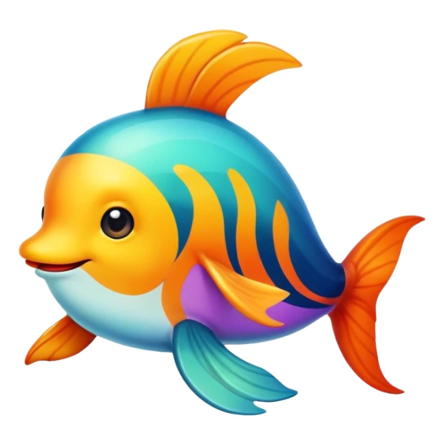 sea animal, non realistic sticker
