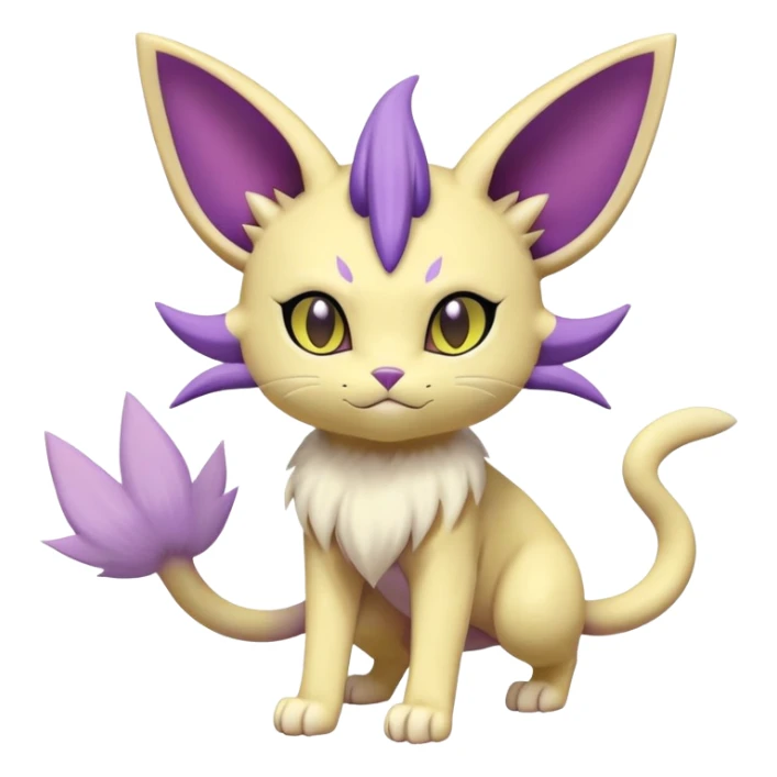 Espeon-Meowth-Pokémon-Fakémon-hybrid-creature (full body) sticker