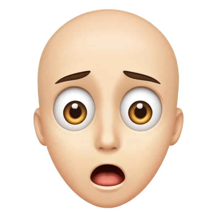 face with wide open eyes and open mouth, shocked expression sticker