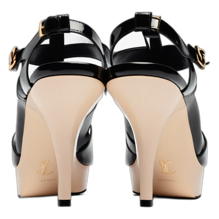 Ysl heel sandal TRIBUTE PLATFORM SANDAL black PATENT LEATHER sticker