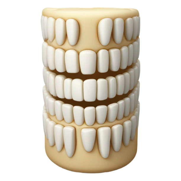 A pillar made out of teeth  sticker