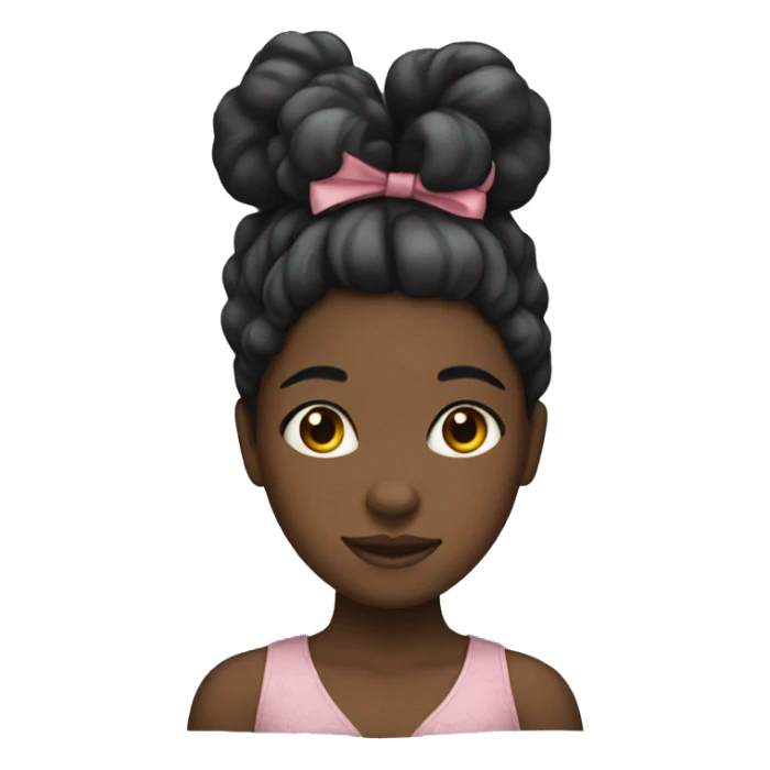 Black girl with bow in hair sticker