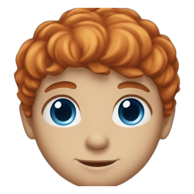 Boy with red hair and blue eyes sticker