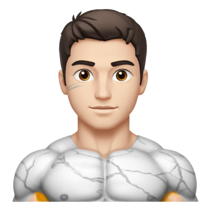 fais une statue grecque homme de 20 ans avec un minimum de sourire sticker