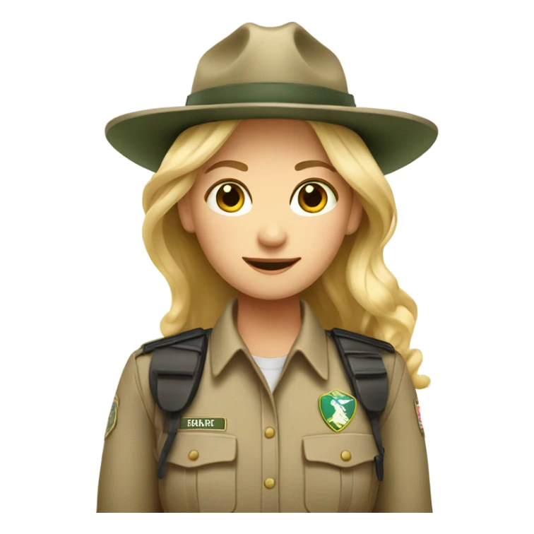 Pretty Blonde girl park ranger sticker
