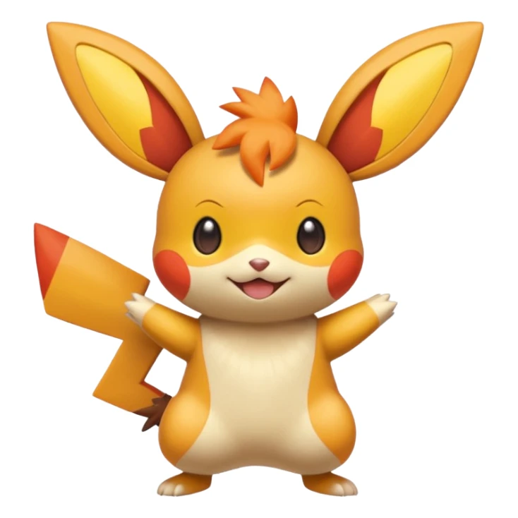 Plusle-Pichu-Victini-Minccino-fusion, full body sticker