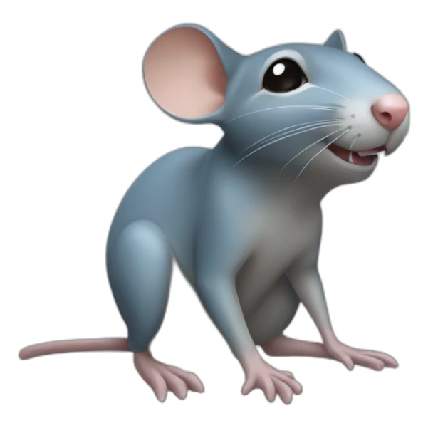 Un rat avec une toure éfel sticker
