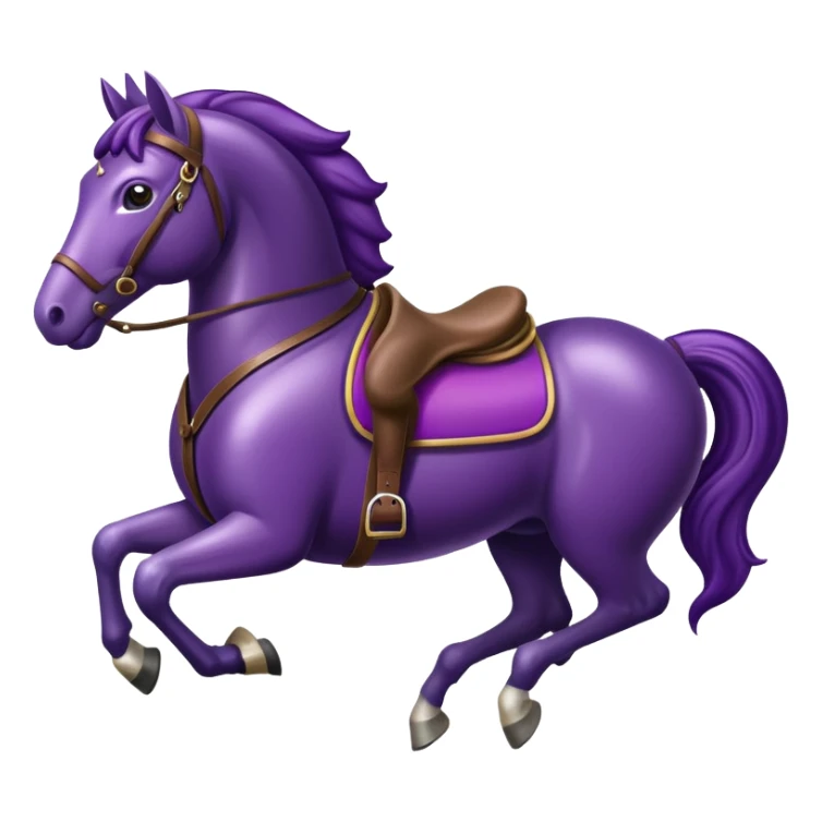 Eggplant on top of a horse riding it sticker