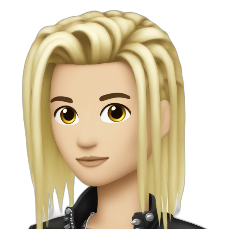 Bill Kaulitz blonde hair straight sticker