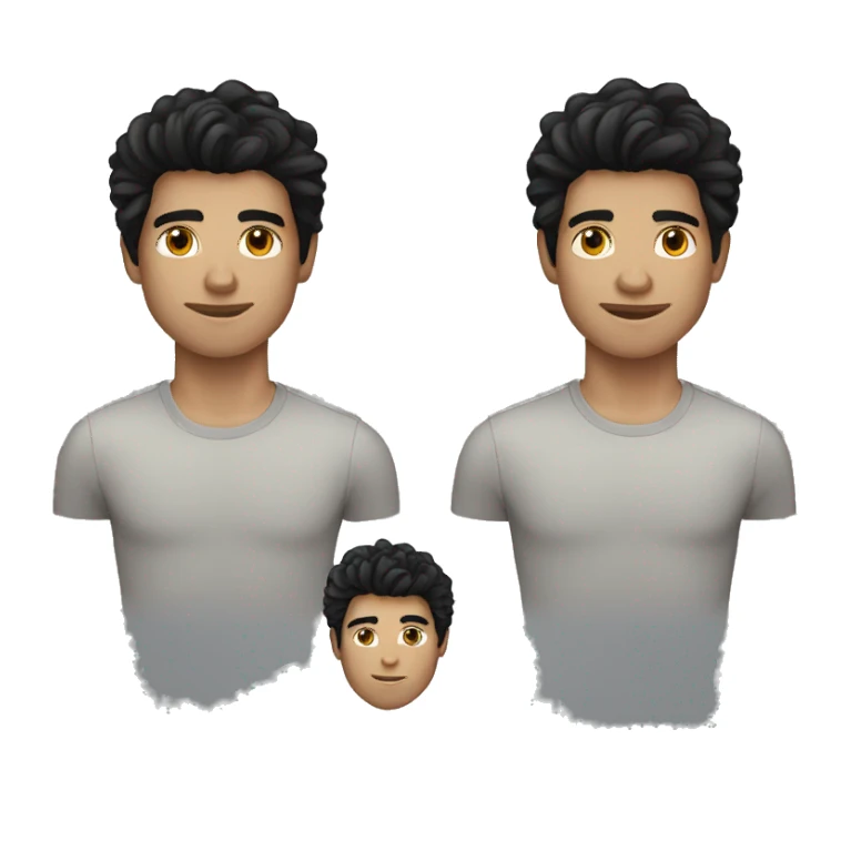 a young-faced man with salt & pepper black hair  sticker